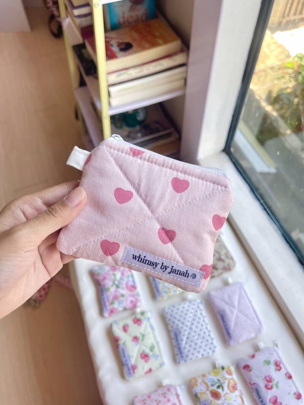 Pink Hearts Keychain Wallet