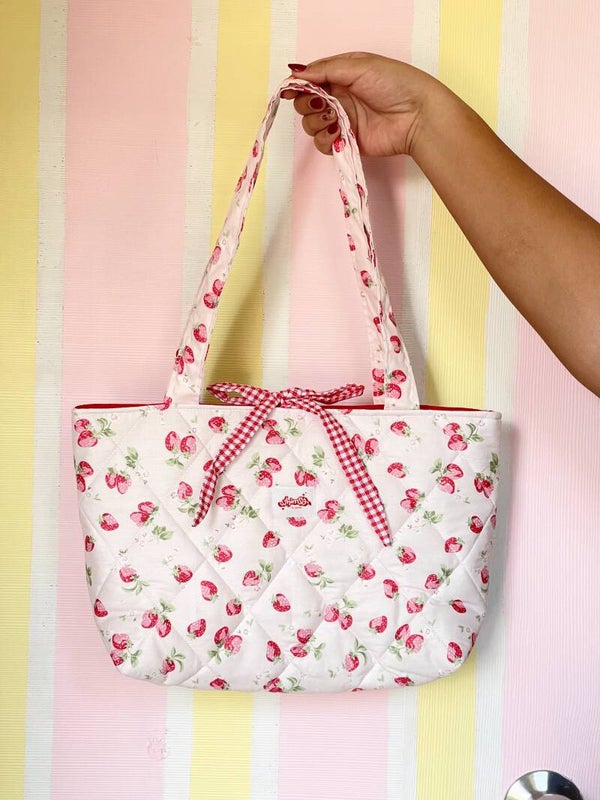 Strawberry Pink Tote Bag