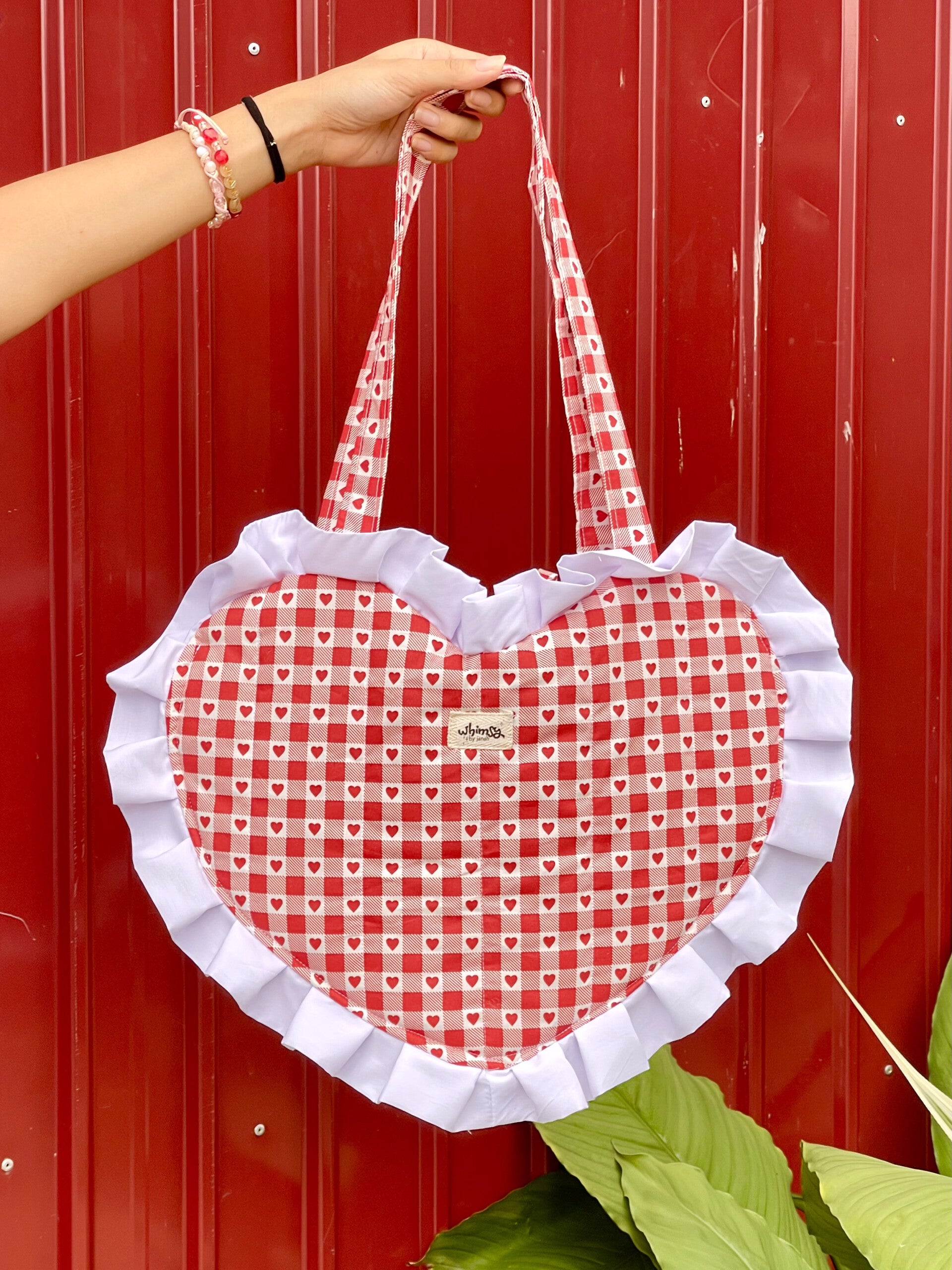 Raffled Heart Bags