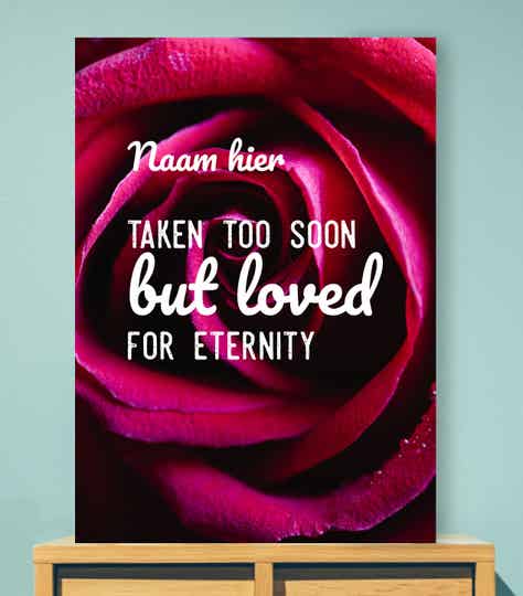 Gedenkbord loved for eternity