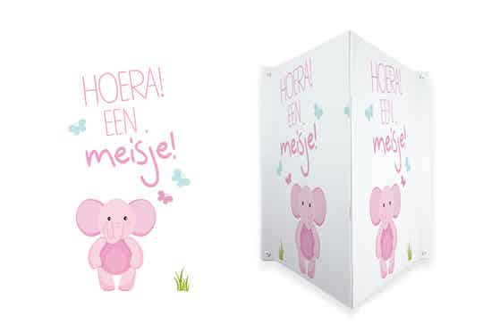 Geboortebord Meisje Olifant