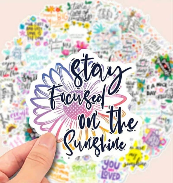 #5 - 50 Autocollants - Phrases Positives