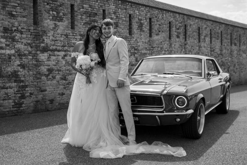 Amerikaanse Ford Mustang trouwauto