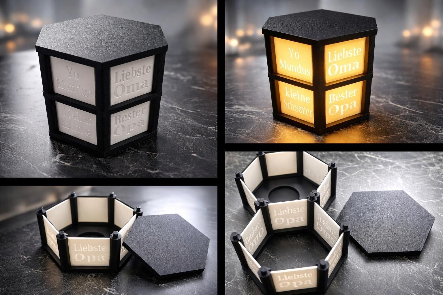 2er Türmchen - Schwarz -Nr.00004