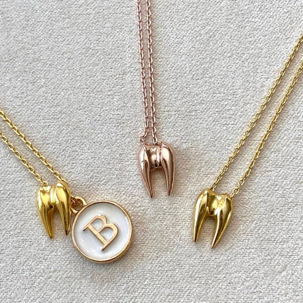tri tooth necklaces