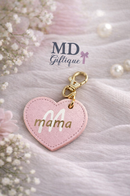 Sleutelhanger roze tekst mama