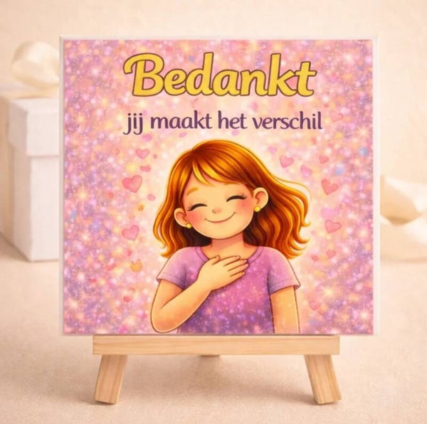 Tegeltje bedankt jij maakt het verschil