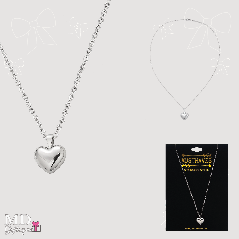 Ketting met harthanger zilverkleurig
