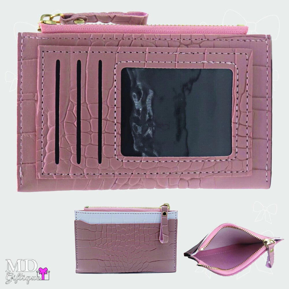 Trendy Croco Kaarthouder roze