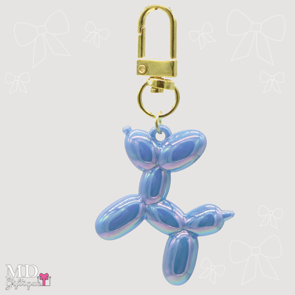 Sleutelhanger ballonhond lichtblauw