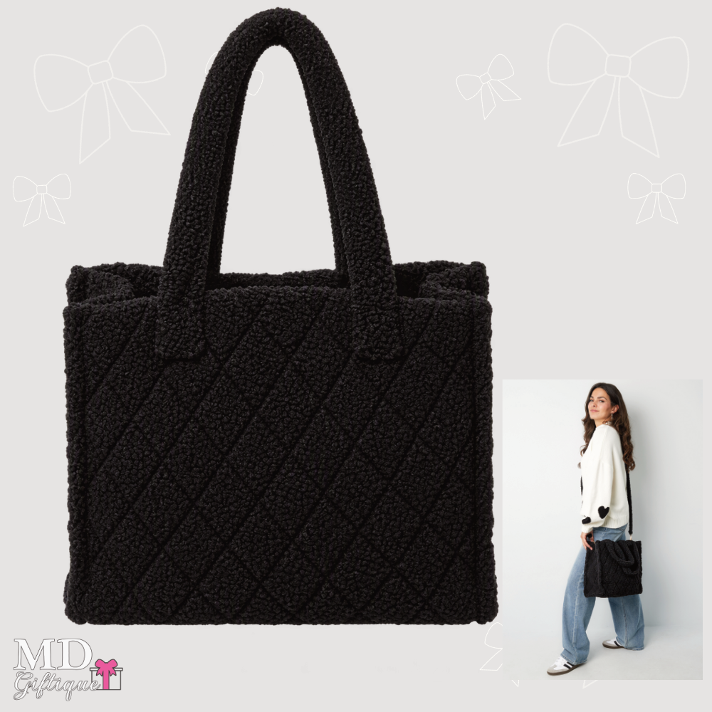 Tas shopper teddy zwart