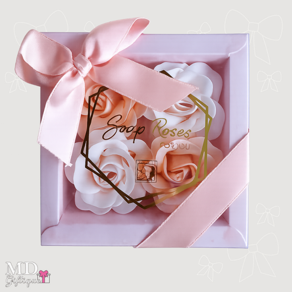 Zeep roosjes zalmkleur en licht roze