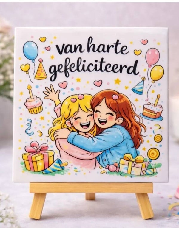 Tegeltje van harte gefeliciteerd!