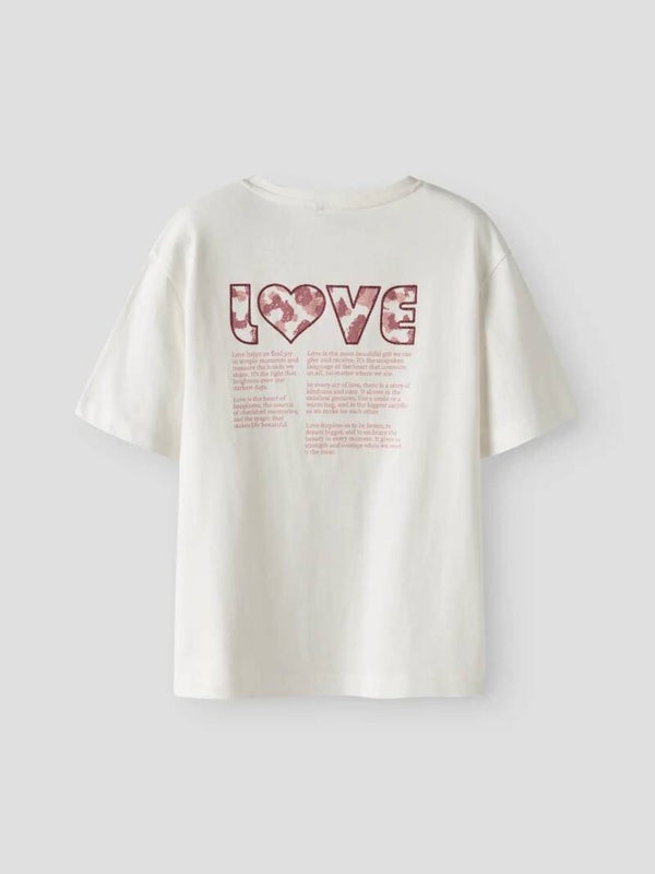 Name it t-shirt ecru hart