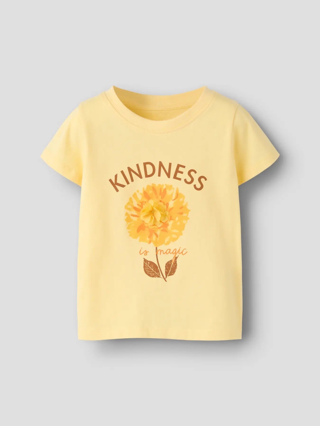 Name it t-shirt bloem geel