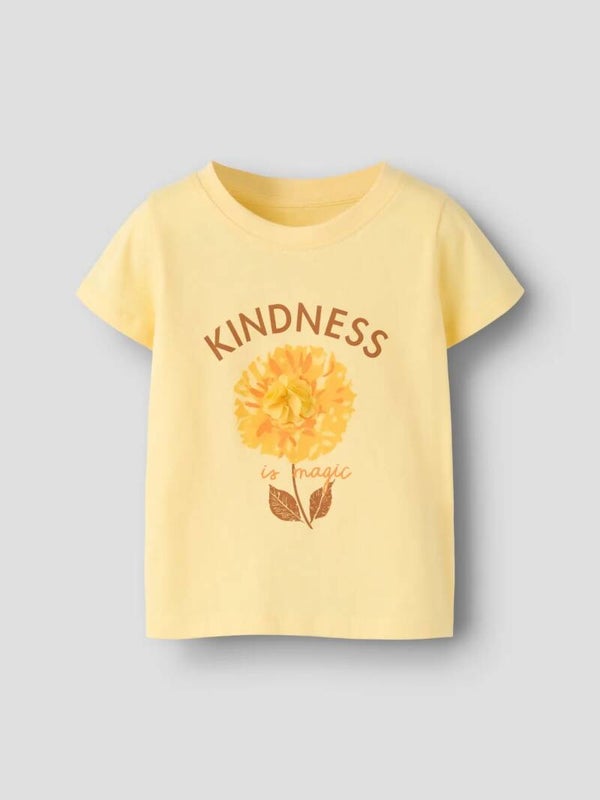 Name it t-shirt bloem geel