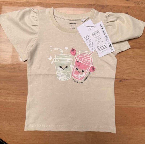 Name it ecru t-shirt print
