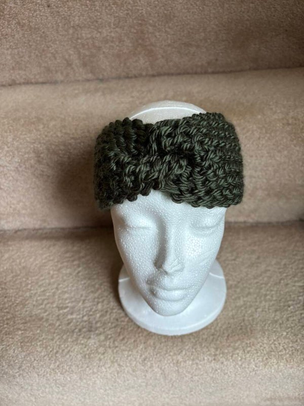 Adult Headband - Olive Green