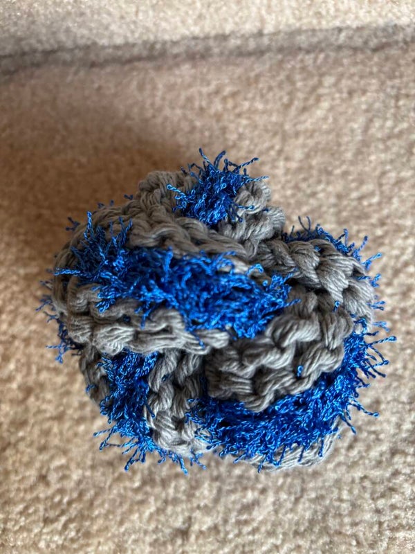 Bath Scrubber - Grey & Blue