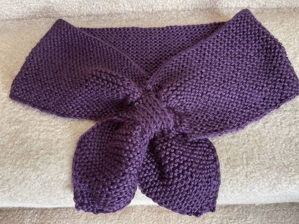 Bow Tie Scarf - Plum