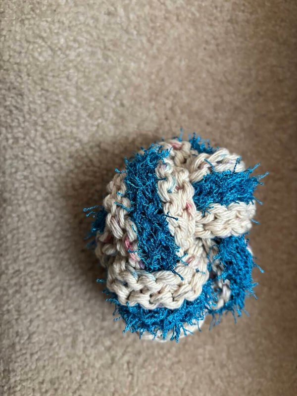 Bath Scrubber - Oatmeal & Blue