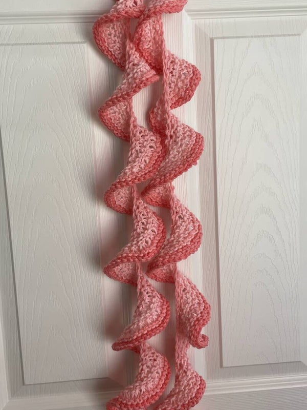 Spiral Scarf - Coral 1