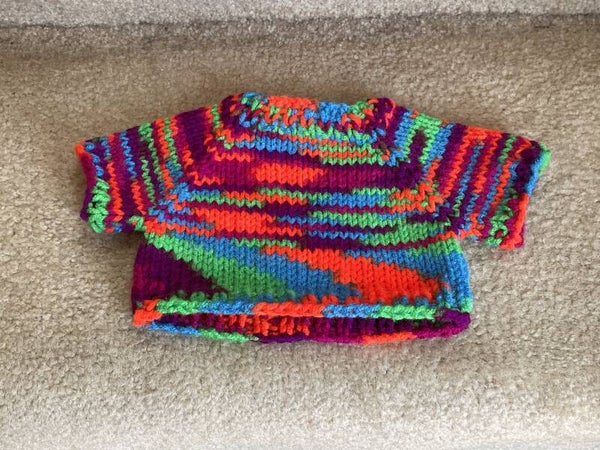 Teddy Bear Sweater - Dark Neons