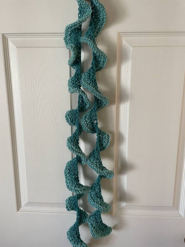 Spiral Scarf - Teal 3