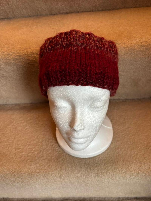 Adult Plain Headband - Burgundy Multi 1