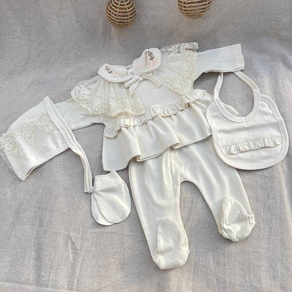 Luxe newborn set met kant