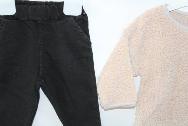 Teddy shirt met spijkerbroek