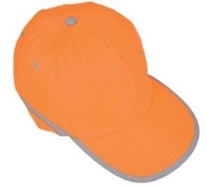 CAPPELLO ARANCIO CON VISIERA