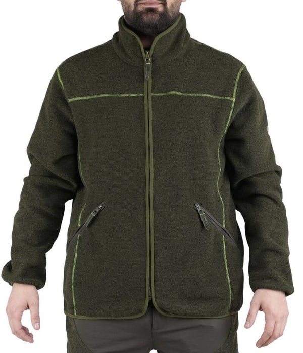 GIACCA IN PILE LUNGA VERDE FLUO