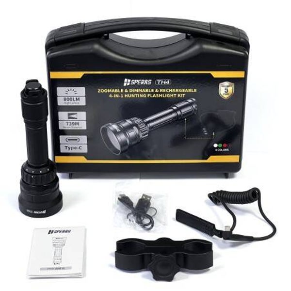 TORCIA LED CON ZOOM 800 LUMENS CON FASCIO DI LUCE FINO A 79M