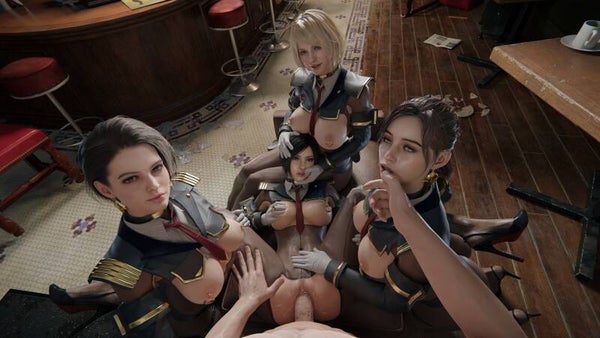 Resident ladies 17x11" 3 resident Evil