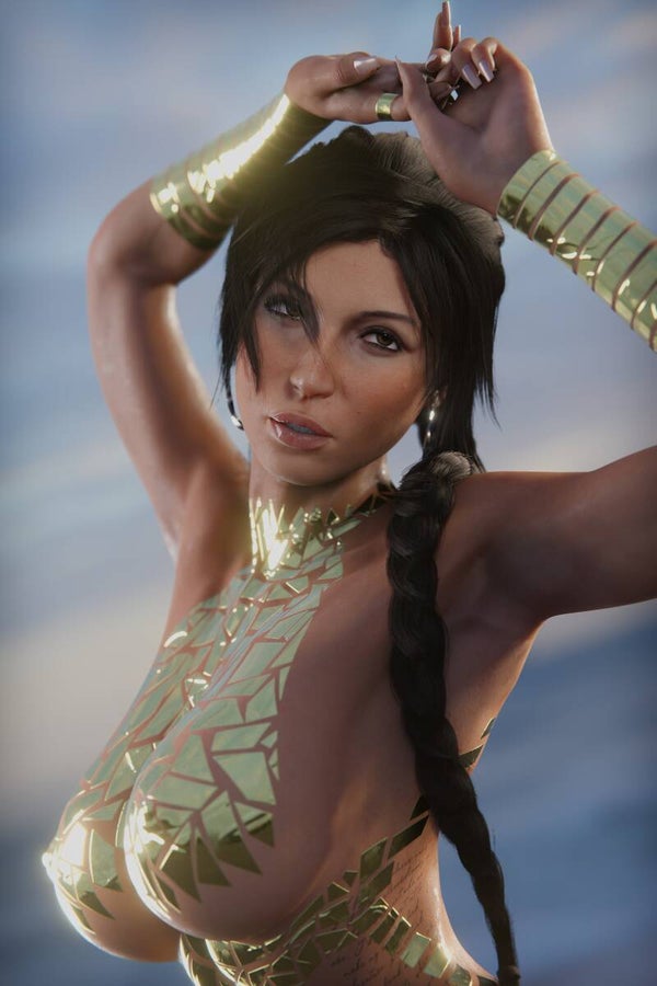 Golden Lara 11x17" 1 Lara Croft tomb raider