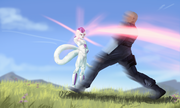 Promotional piece Joe Livingston vs Frieza 8 by 10