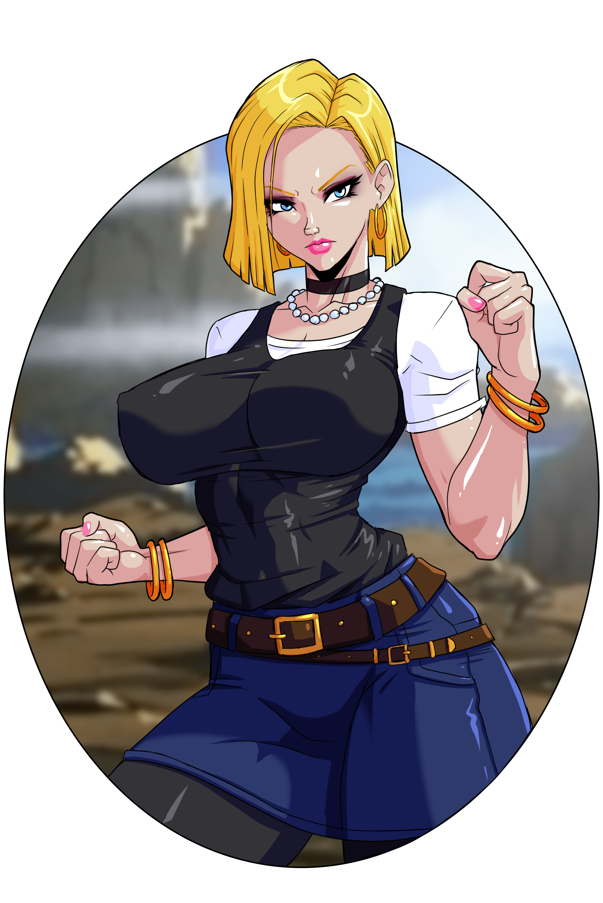 Android 18 11x17" Dragon ball z, DBZ