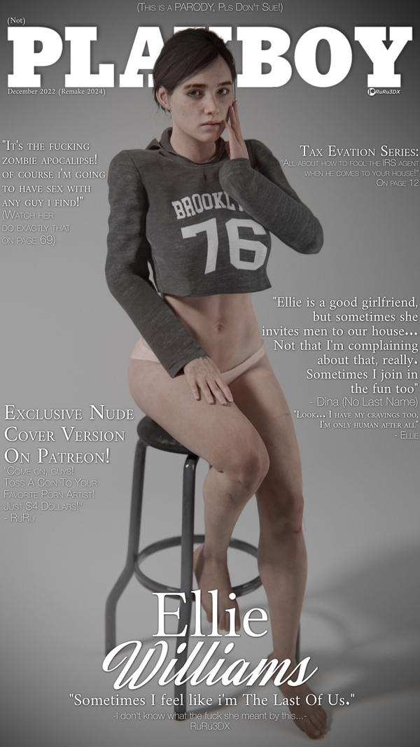 Ellie X (Not) Playboy 11x17" (Text)