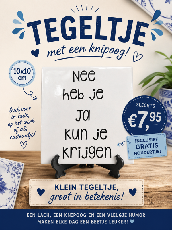 Tegeltje nee heb je Ja kun je krijgen