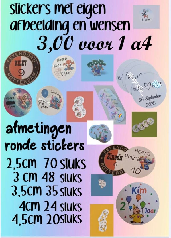 Stickervellen a4