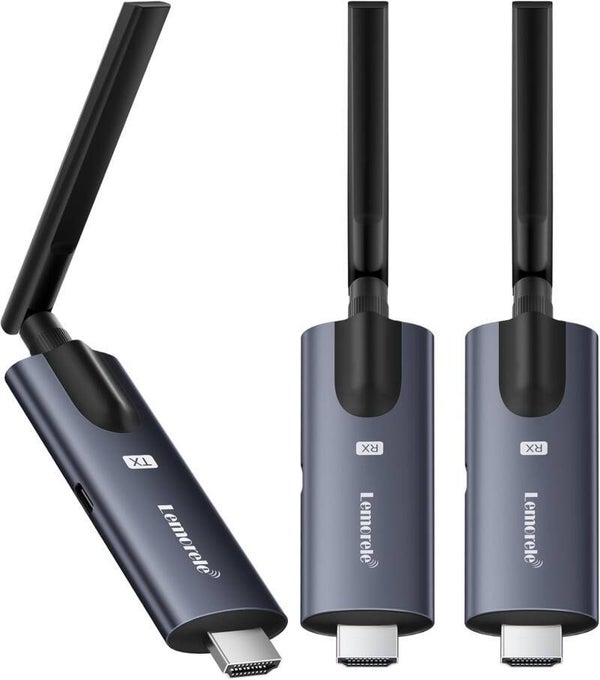 Lemorele R1010 Wireless HDMI Set – 1 Zender & 2 Ontvangers – 200m Bereik