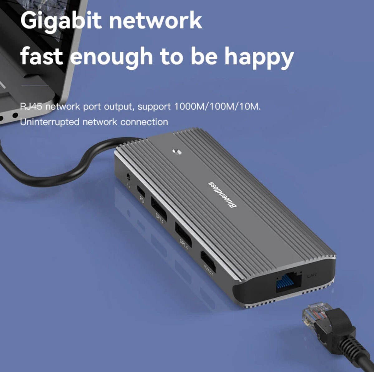 Blueendless Hub met 10 Poorten - Type-C Docking Station