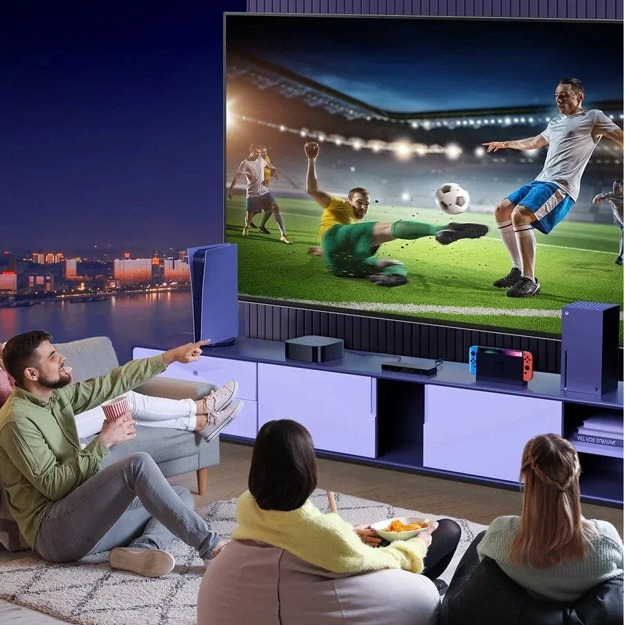 Projector voor voetbal kijken op groot scherm met WiFi en Bluetooth ondersteuning
