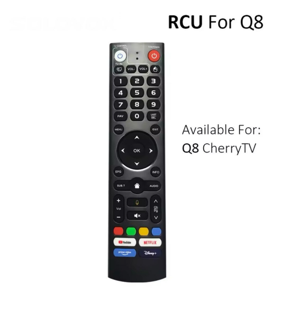 Android Box Q8 Afstandsbediening - Bluetooth Smart RCU V3