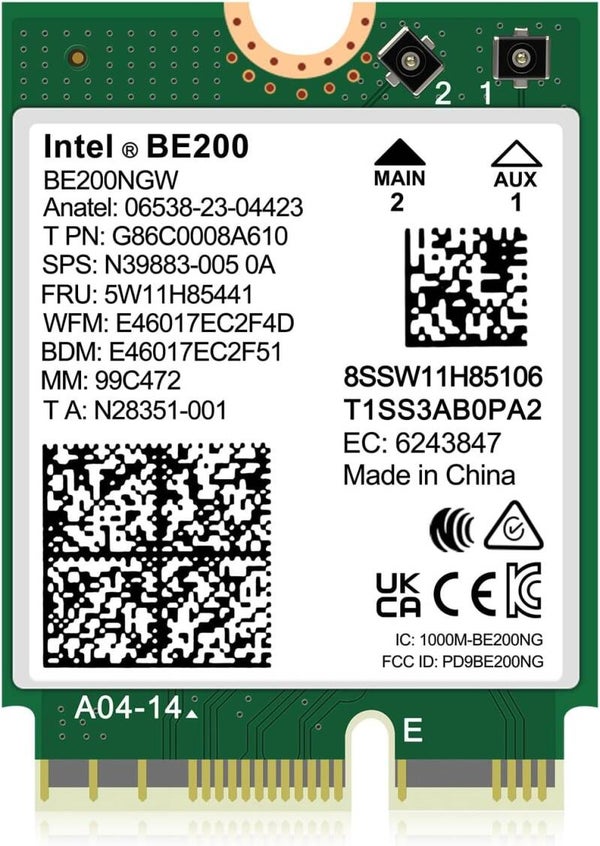 Intel BE200NGW – 2230 M.2 2x2 Tri-Band Wi-Fi 7 Draadloze Netwerkkaart