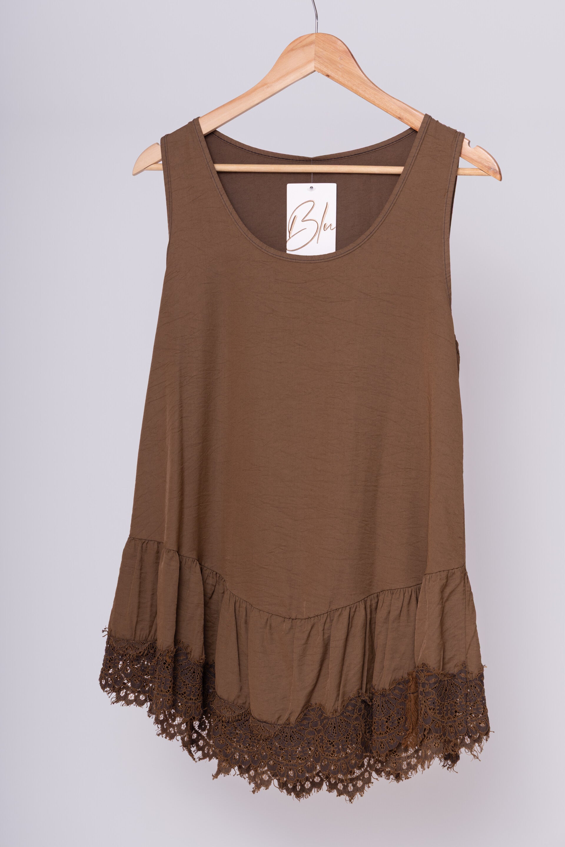 Maxi canotta con pizzo