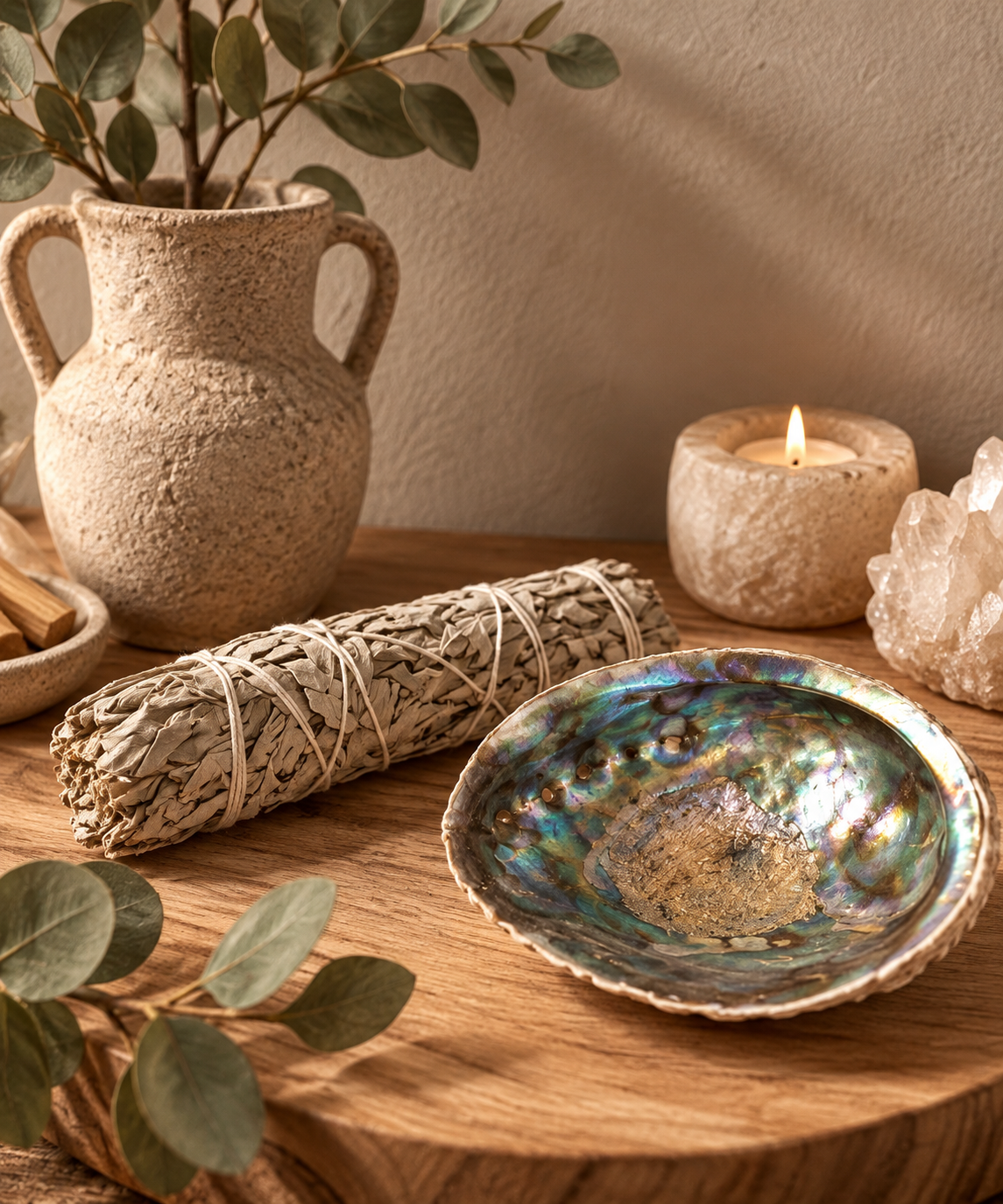 Saliebundel & Abalone Schelp – Fris Reinigingsritueel voor Lente & Nieuwe Energie