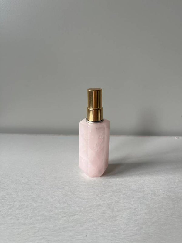 Rozenkwarts hexagonale parfumfles