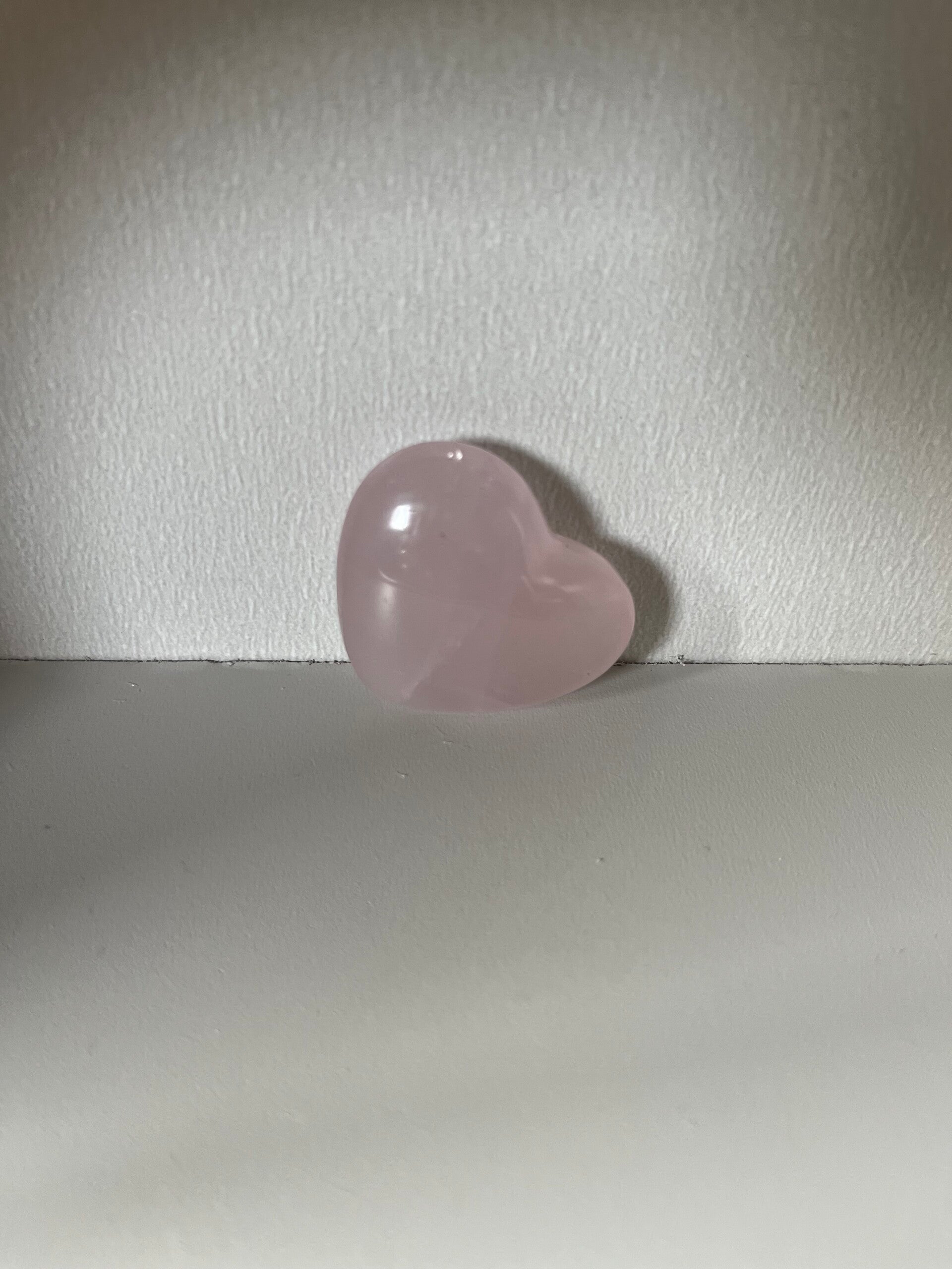 Rozenkwarts hartje 3 cm